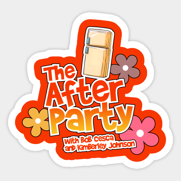 The After Party Podcast with Bob Cesca and Kimberley Johnson Logo Art Mugs Fridge Magnets Hoodies Sticker by The Bob Cesca Show Mall